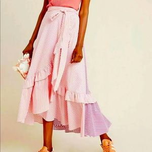 Anthropologie Maeve Penny Striped Maxi Skirt